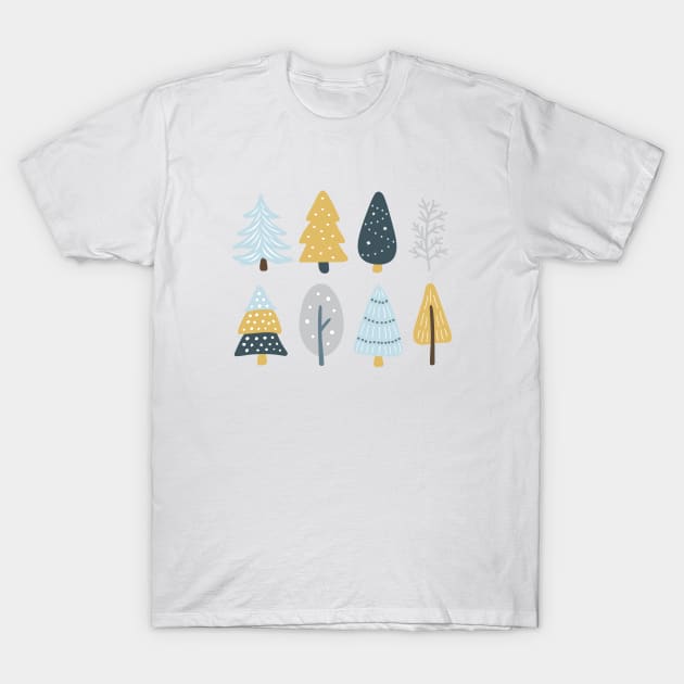 Winter Forest T-Shirt by fuzzyleaf